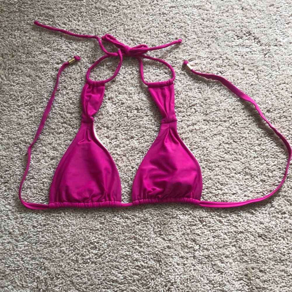 🔥FINAL SALE~ Express Swim Triangle Top in Hot Pink Fuchsia Size S